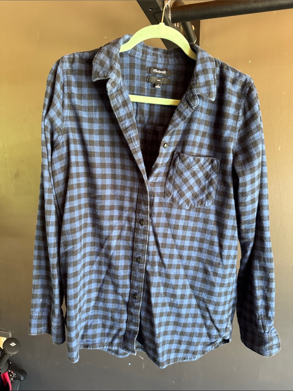 Madewell Blair and Black Checked Flannel Shirt